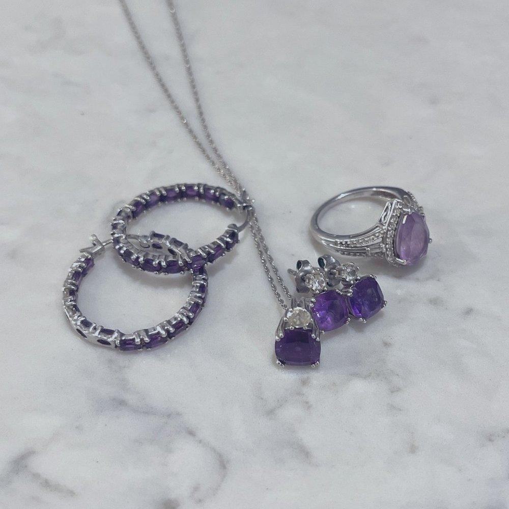 Amethyst Jewelry Set